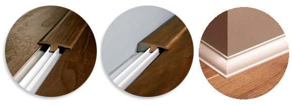 Các loại phụ kiện nẹp T, nẹp F, len chân tường