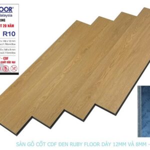 Sàn gỗ Ruby Floor cốt đen R10
