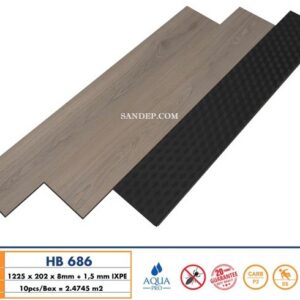 Sàn gỗ Hobi Black 8mm HB 686