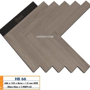 Sàn gỗ xương cá Hobi Black HB 66