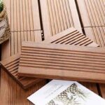 Sàn tre ngoài trời Lavie rãnh to màu sáng