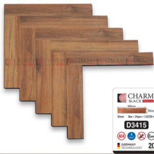 Sàn gỗ Charm Wood 12mm xương cá cốt đen
