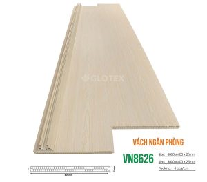 Vách ngăn nhựa giả gỗ 2 mặt Glotex WN8626