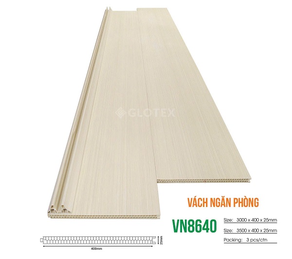 Vách ngăn nhựa giả gỗ 2 mặt VN8640
