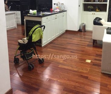 Sàn gỗ giáng hương Lào lát chung cư