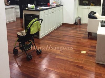 Sàn gỗ giáng hương Lào lát chung cư