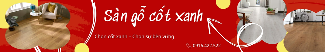 Banner sàn gỗ cốt xanh