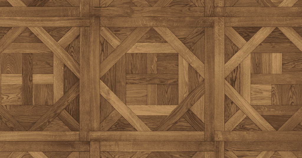 Sàn gõ hoa văn hình vuông được ưa chuộng