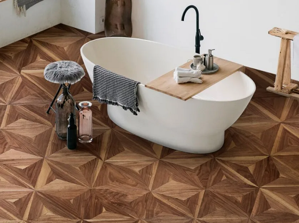 Sàn gỗ hoa văn phòng tắm