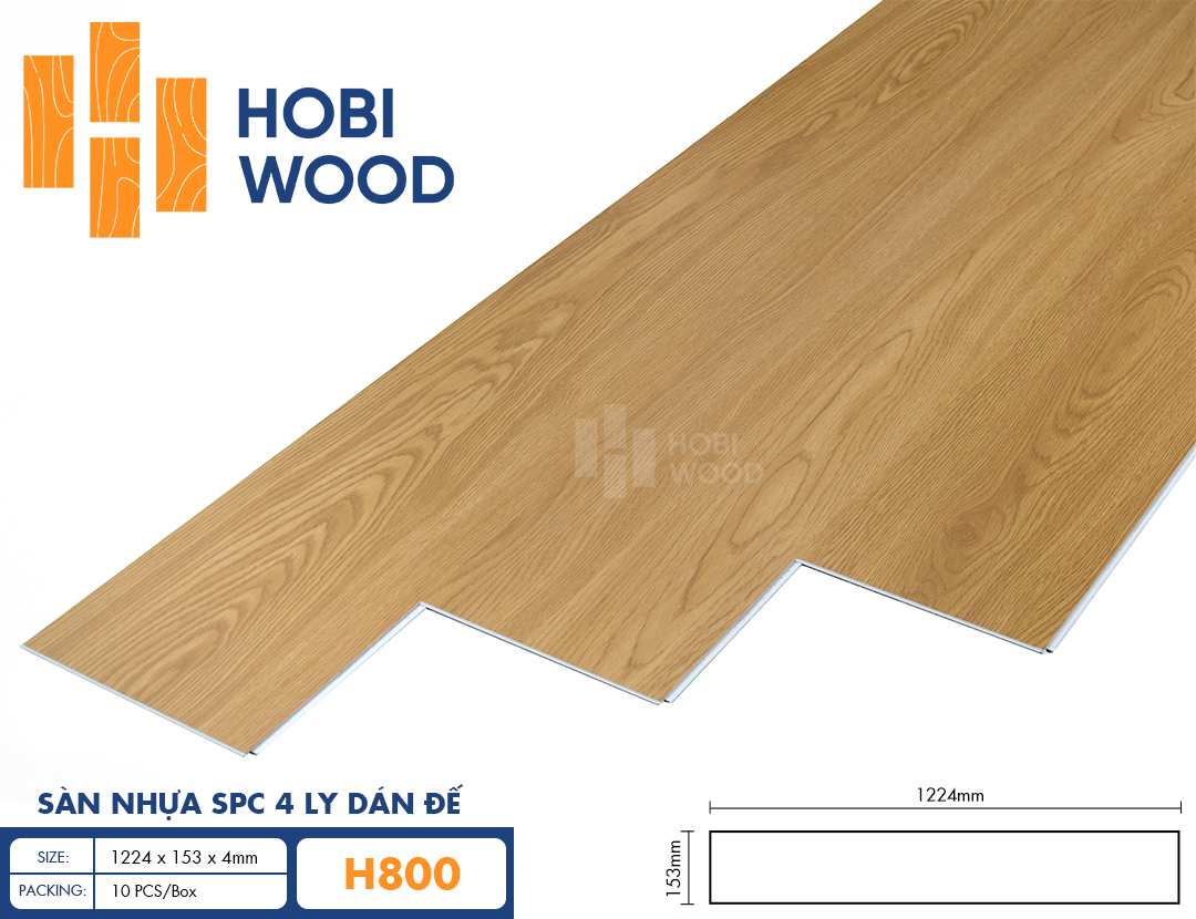 Sàn nhựa Hobi Wood SPC H800