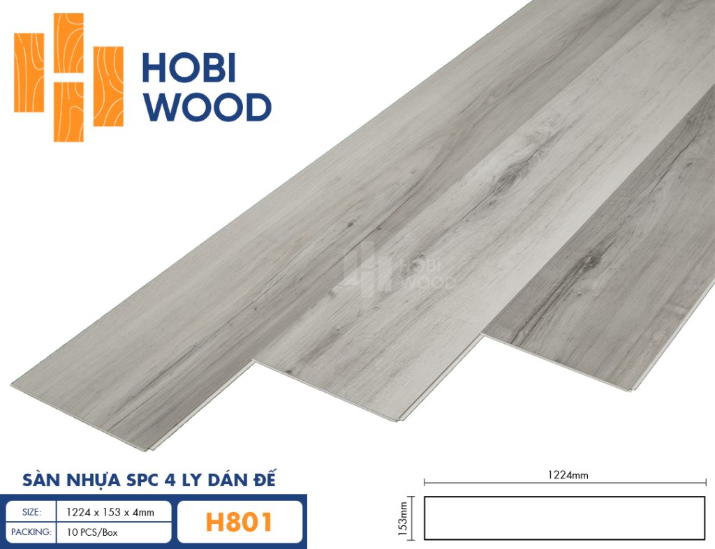 Sàn nhựa Hobi Wood SPC H801