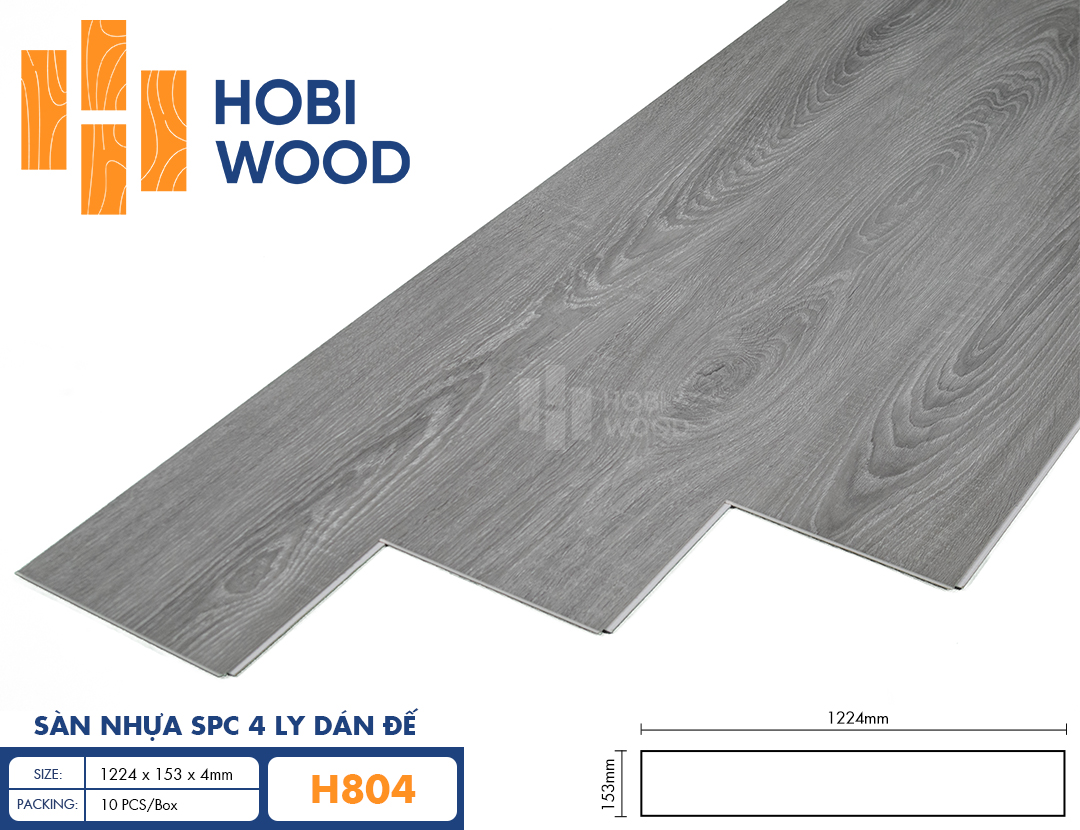 Sàn nhựa Hobi Wood SPC H804