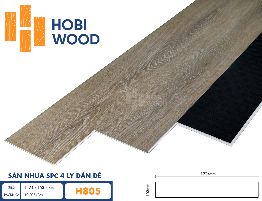 Sàn nhựa Hobi Wood SPC H805