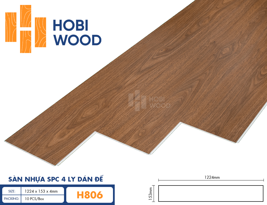 Sàn nhựa Hobi Wood SPC H806