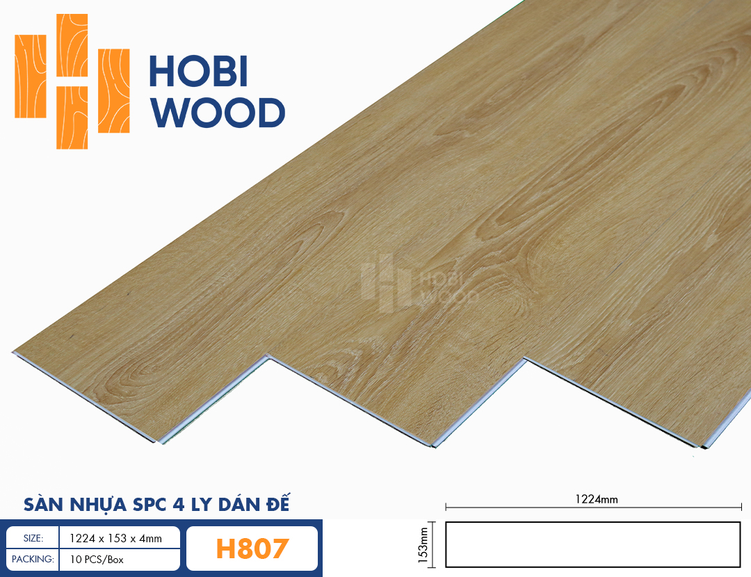 Sàn nhựa Hobi Wood SPC H807