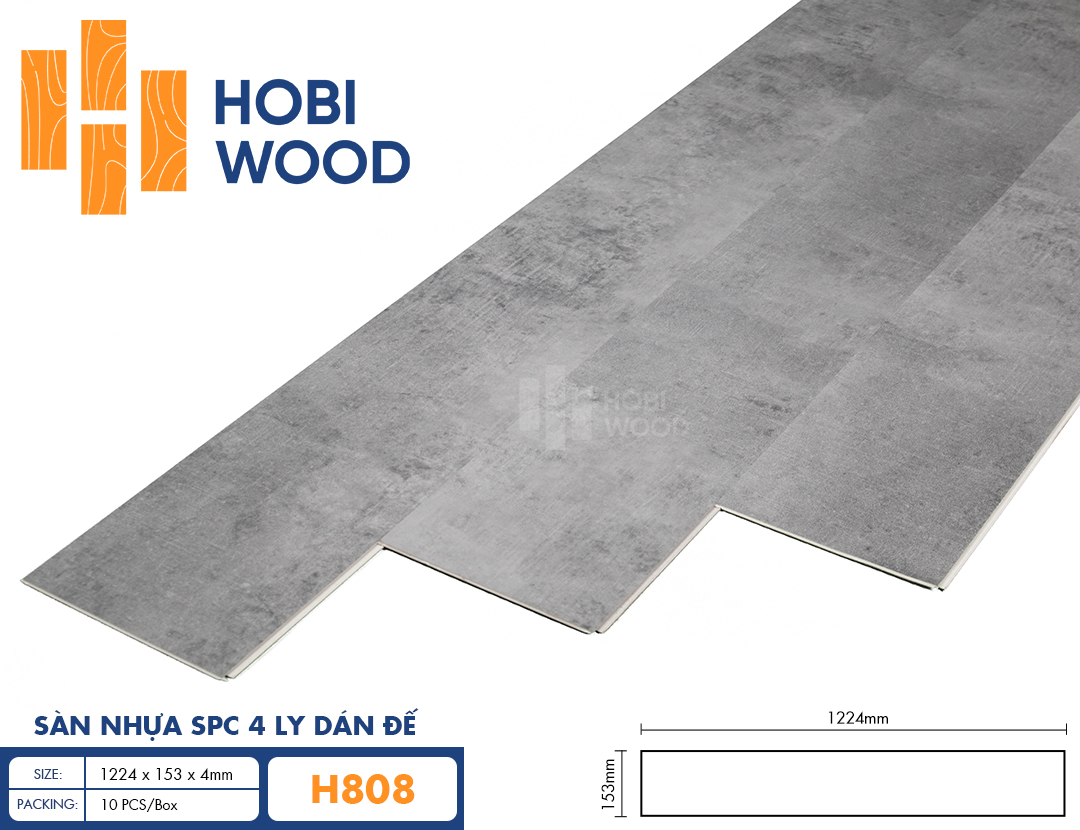 Sàn nhựa Hobi Wood SPC H808