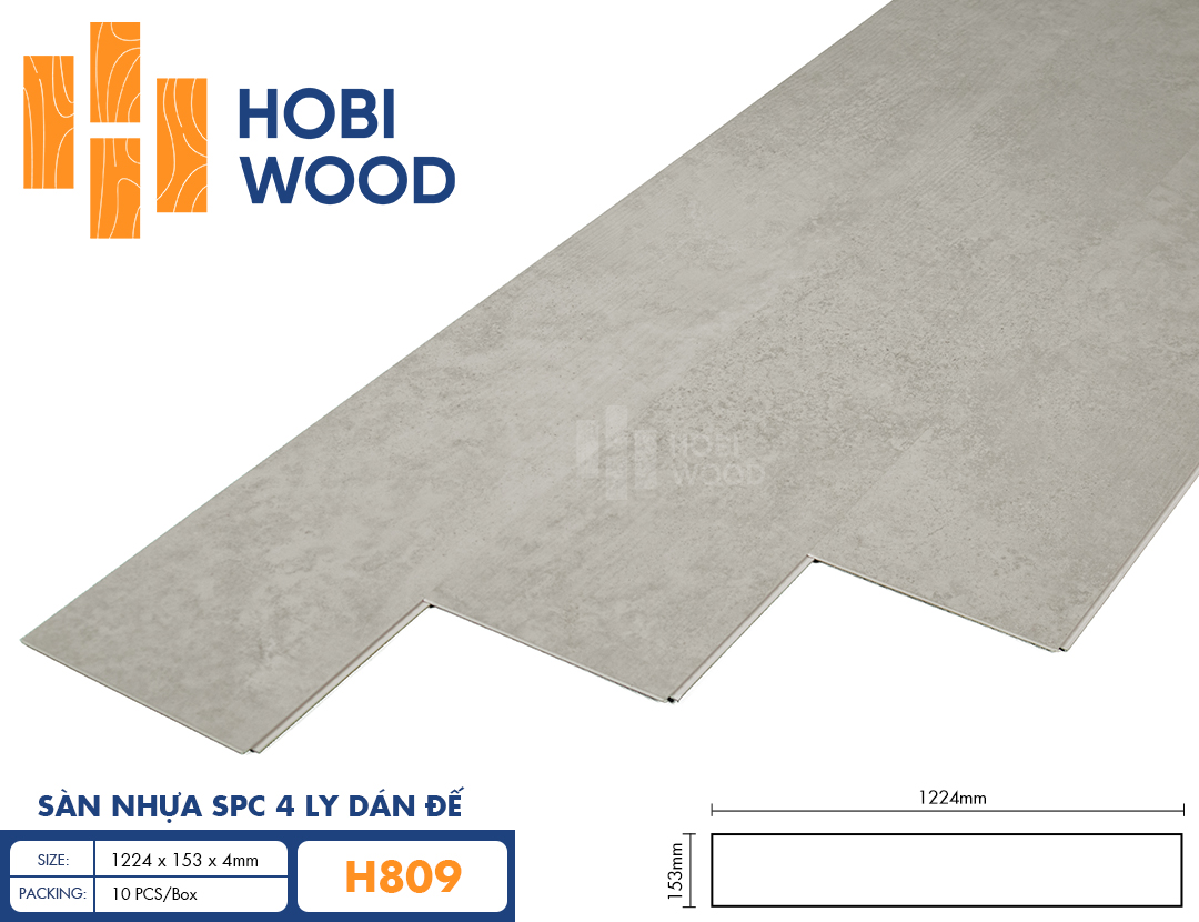 Sàn nhựa Hobi Wood SPC H809