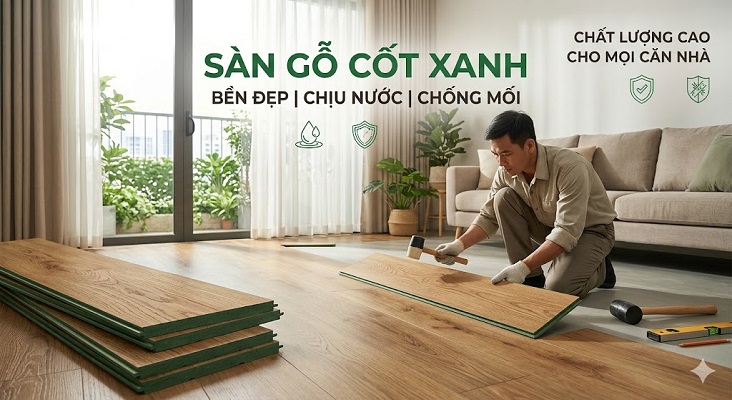 Kho sàn gỗ cốt xanh Hà Nội