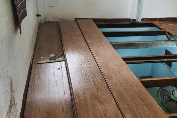 Thi công sàn nhựa chịu lực gác xép, gác lửng