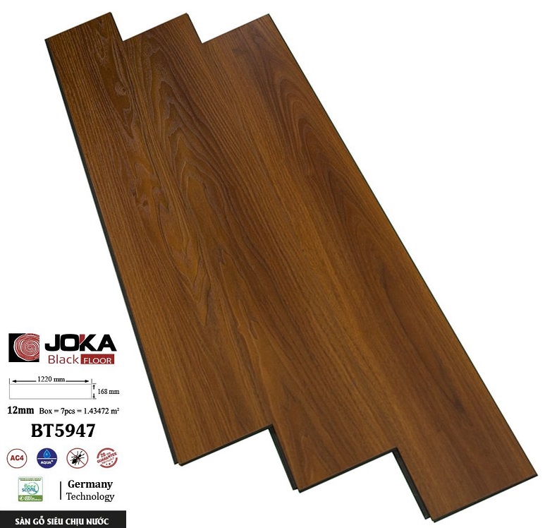 Sàn gỗ Joka 12mm cốt đen