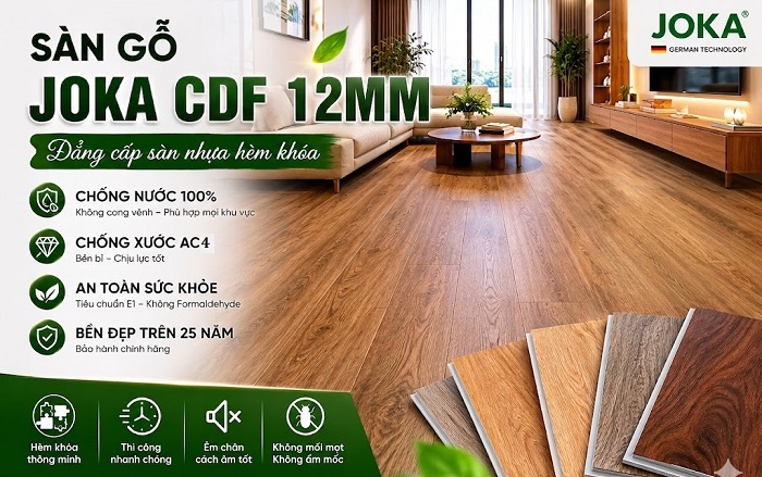 Sàn gỗ cốt đen CDF Joka