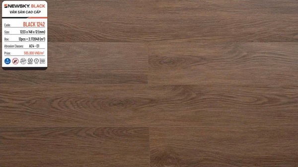Sàn gỗ NewSky Black 1242