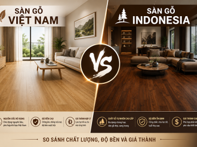 So sánh sàn gỗ Việt Nam và sàn gỗ Indonesia