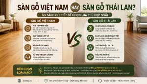 So sánh sàn gỗ Việt Nam và sàn gỗ Thái Lan