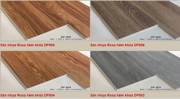 Sàn nhựa hèm khóa Rosa 5mm
