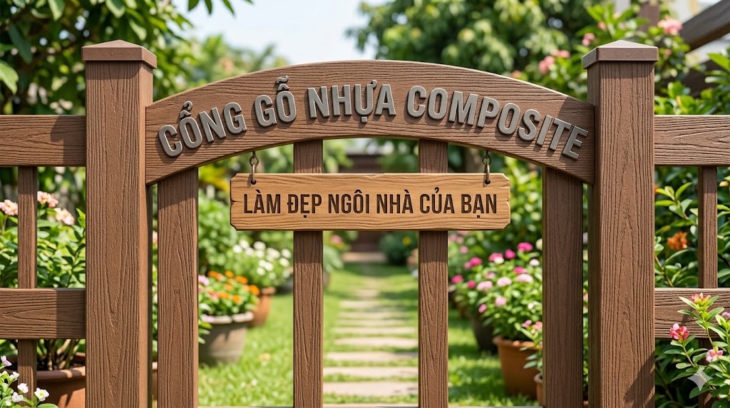 Cổng gỗ nhựa composite