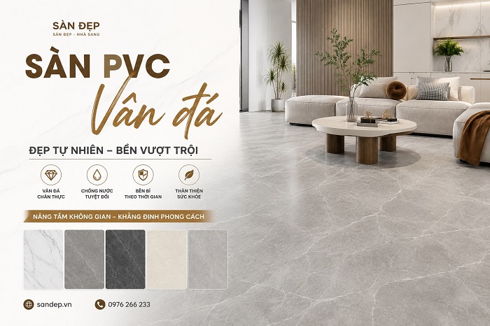 sàn nhựa vân đá cao cấp