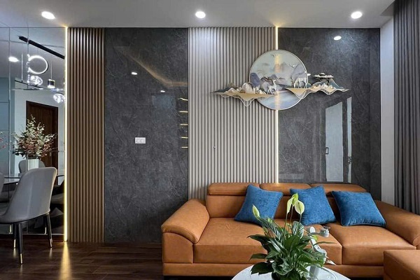 Tâm ốp than tre phòng khách cao cấp