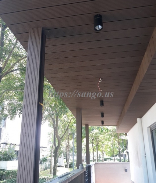 thi công ốp gỗ ngoại thất