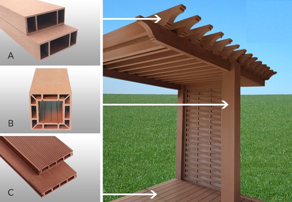 trụ gỗ nhựa composite