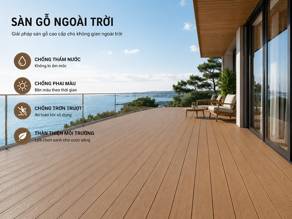 Ưu điểm của sàn gỗ nhựa ngoài trời