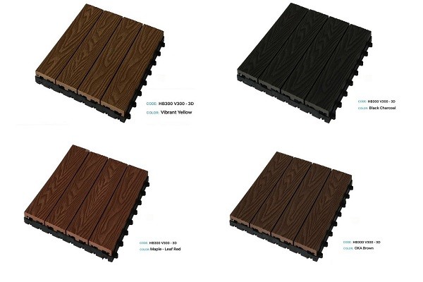 Vỉ Gỗ Nhựa Vân Gỗ 300x300 mm