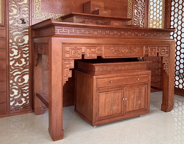 Bàn thờ dùng gỗ hương đá đẹp