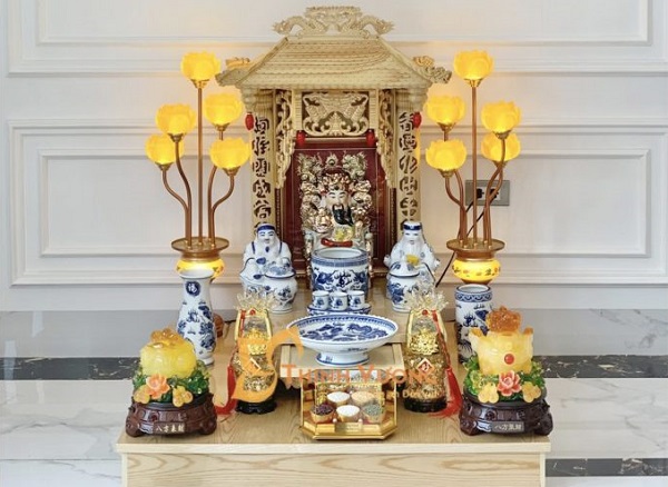 bàn thờ thần tài gỗ đẹp