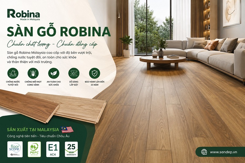 Chất lượng sàn gỗ Robina