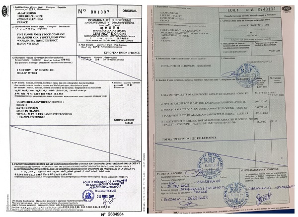 CO,CQ sàn gỗ Alsa