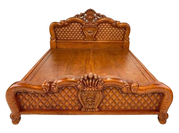 Giường gỗ nghiến