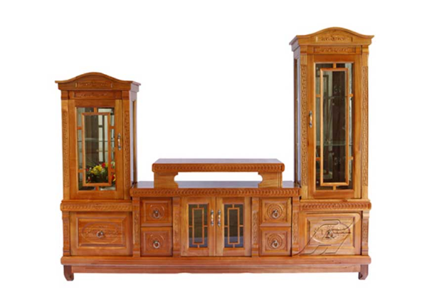 kệ trang trí gỗ xoan đào