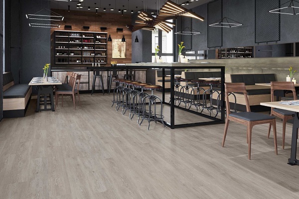 sàn nhựa quán cafe