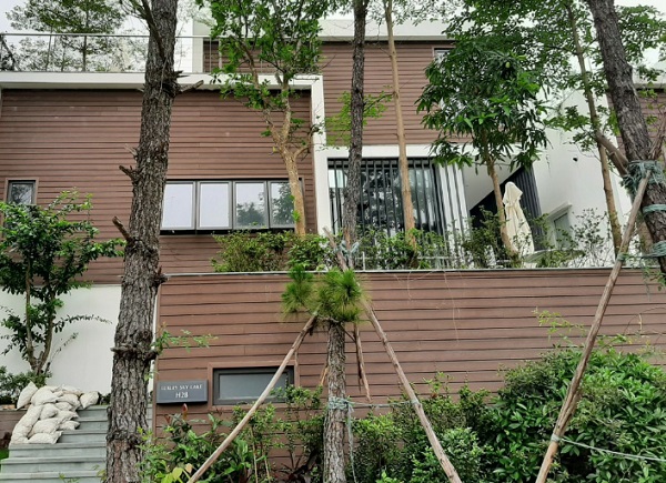 Ốp tường gỗ biệt thự