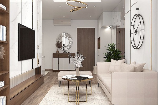 ốp tường nhựa chung cư đẹp