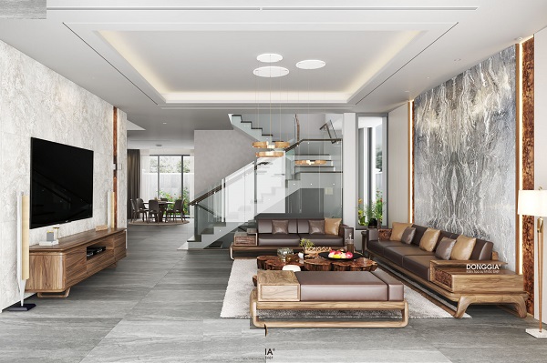ốp tường nhựa pvc biệt thự