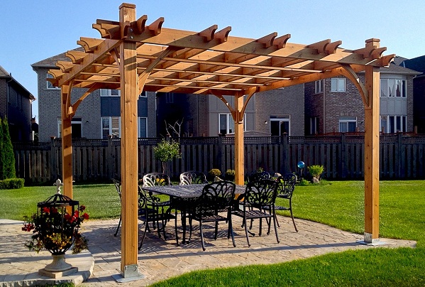 pergola gỗ tự nhiên