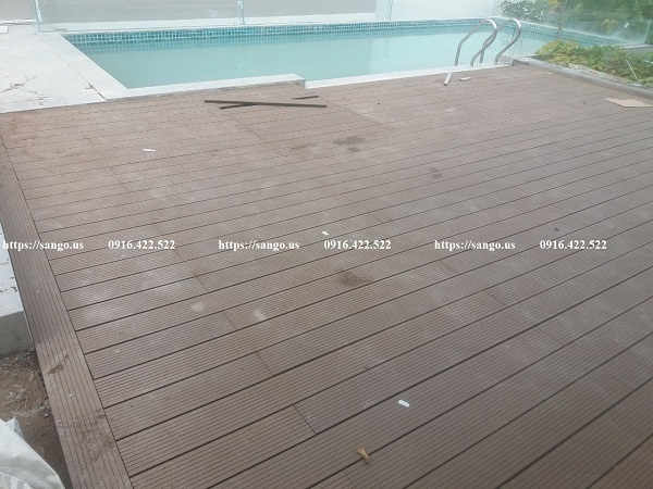sàn gỗ bể bơi tecwood cao cấp