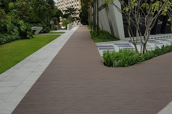 sàn gỗ ngoài trời khu đô thị
