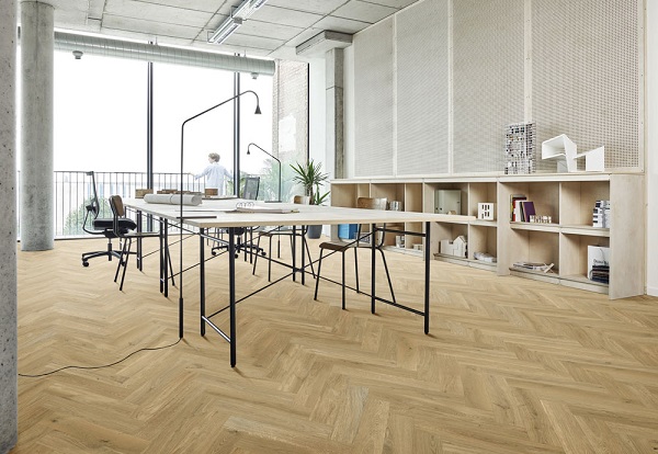 sàn gỗ veneer lát xương cá